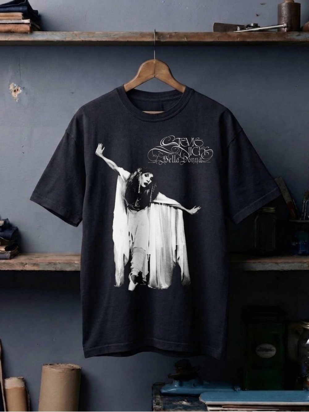 Stevie Nicks Bella Donna Shirt, Rock Music Graphic Tee - Black Unisex